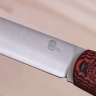 Нож NorthF финка "Грибок" CPR, G10 черно-красная, ножны – kydex, выпуклая линза - фото