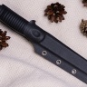 Нож NorthF финка "Грибок" CPR, G10 черная, ножны – kydex, выпуклая линза - фото