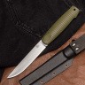 Нож NorthF финка "Сучок" ELMAX, G10 Оливковая, ножны – kydex, выпуклая линза - фото