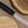Нож NorthF финка "Грибок" N690, G10 черная, ножны – kydex, выпуклая линза - фото