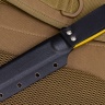 Нож NorthSF финка "Бочонок" N690, G10 желтая, ножны – kydex, выпуклая линза - фото