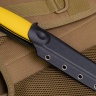 Нож NorthSF финка "Бочонок" N690, G10 желтая, ножны – kydex, выпуклая линза - фото
