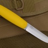 Нож NorthSF финка "Бочонок" N690, G10 желтая, ножны – kydex, выпуклая линза - фото