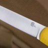 Нож NorthSF финка "Бочонок" N690, G10 желтая, ножны – kydex, выпуклая линза - фото