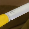 Нож NorthSF финка "Бочонок" N690, G10 желтая, ножны – kydex, выпуклая линза - фото