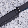 Нож OtusF N690, G10 черно-синяя, ножны – kydex, выпуклая линза - фото