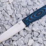 Нож OtusF N690, G10 черно-синяя, ножны – kydex, выпуклая линза - фото