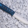 Нож OtusF N690, G10 черно-синяя, ножны – kydex, выпуклая линза - фото
