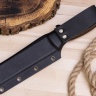 Нож OtusF N690, G10 черно-оранжевая, ножны – kydex, выпуклая линза - фото
