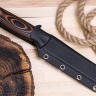 Нож OtusF N690, G10 черно-оранжевая, ножны – kydex, выпуклая линза - фото
