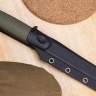 Нож NorthF финка "Сучок" N690, G10 оливковая, ножны – kydex, выпуклая линза - фото