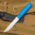 Нож NorthF финка &quot;Сучок&quot; ELMAX, G10 синяя, ножны – kydex, выпуклая линза   