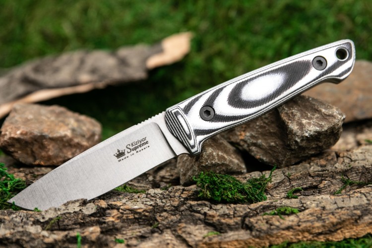 фото Туристический нож santi aus-8 stonewash g10 kizlyar supreme