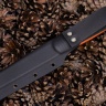 Нож NorthF финка "Сучок" N690, G10 оранжевая, ножны – kydex, выпуклая линза - фото
