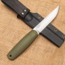 Нож NorthSF финка "Бочонок" ELMAX, G10 оливковая, ножны – kydex, выпуклая линза - фото