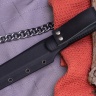 Нож NorthF финка "Сучок" N690, G10 черная, ножны – kydex, выпуклая линза - фото