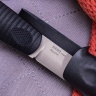 Нож NorthF финка "Сучок" N690, G10 черная, ножны – kydex, выпуклая линза - фото
