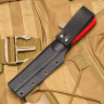 Нож NorthSF финка "Бочонок" ELMAX, G10 красная, ножны – kydex, выпуклая линза - фото
