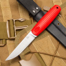 Нож NorthSF финка "Бочонок" ELMAX, G10 красная, ножны – kydex, выпуклая линза - фото