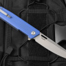 Складной нож Rapid от ТДК Blue (D2, StoneWash) - фото