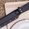 Нож NorthSF финка "Бочонок" N690, G10 черная, ножны – kydex, выпуклая линза - фото