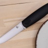Нож NorthSF финка "Бочонок" N690, G10 черная, ножны – kydex, выпуклая линза - фото