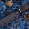 Нож NorthSF финка "Бочонок" N690, G10 черно-красная, ножны – kydex, выпуклая линза - фото