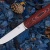 Нож NorthSF финка &quot;Бочонок&quot; N690, G10 черно-красная, ножны – kydex, выпуклая линза
