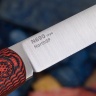 Нож NorthSF финка "Бочонок" N690, G10 черно-красная, ножны – kydex, выпуклая линза - фото