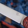 Нож NorthSF финка "Бочонок" N690, G10 черно-красная, ножны – kydex, выпуклая линза - фото