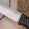 Нож OtusF N690, G10 черно-оливковая, ножны – kydex, выпуклая линза - фото